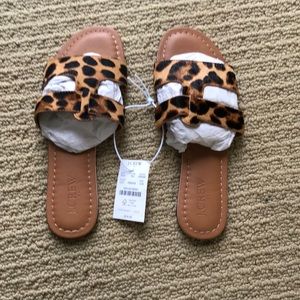 Jcrew leopard print sandals